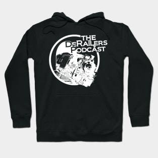 DeRailers Podcast Logo (White) Hoodie